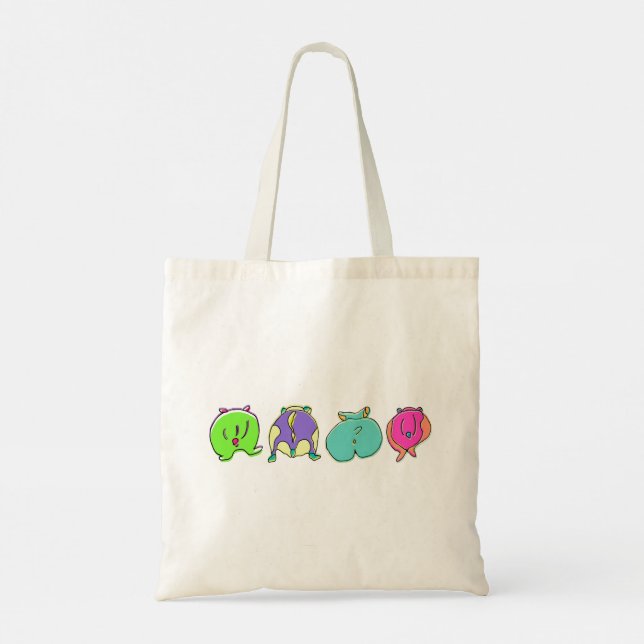 Tote Bag Boutons de hamster colorés (Dos)