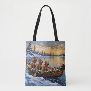 Tote Bag Bouvier des Flandres Bateau de Noël Vacances