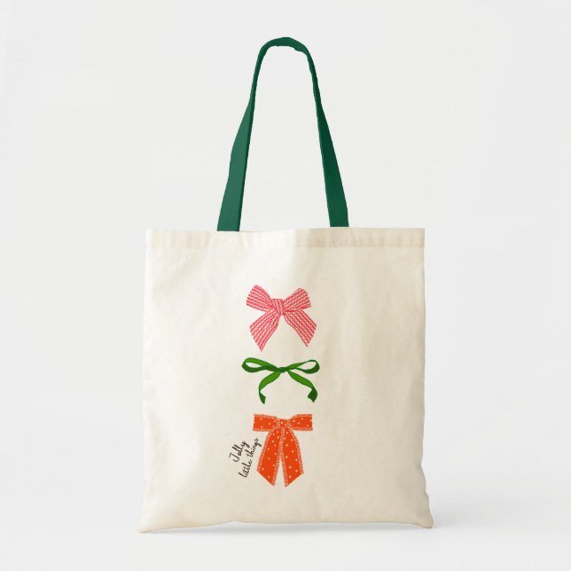 Tote Bag Bow Jolly Little Things Noël  (Devant)