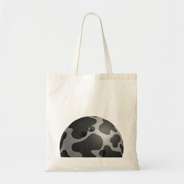 Tote Bag Bowling Ball Cow Grey (Devant)