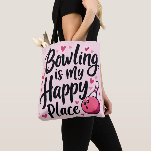 Tote Bag Bowling Lover Cute Retro esthétique Sports Design (De près)