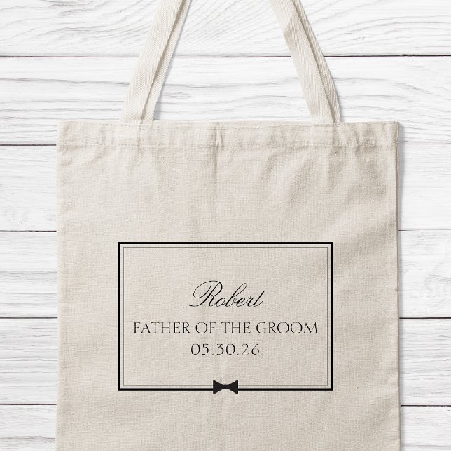 Tote Bag Bowtie classique personnalisée Père de la salle (Créateur téléchargé)