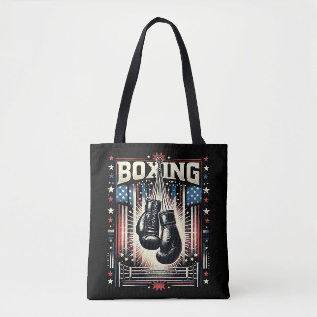 Tote Bag Boxe américaine - Boxer Vintage Bo (Devant)