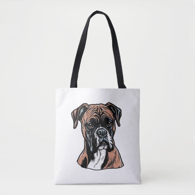 Tote Bag Boxer Buddy Humoristique Protective (Devant)