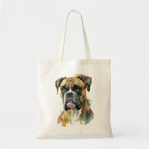 Tote Bag Boxer Chien Aquarelle