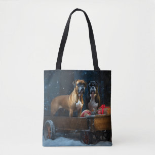 Tote Bag Boxeur Sleigh Noël Décor