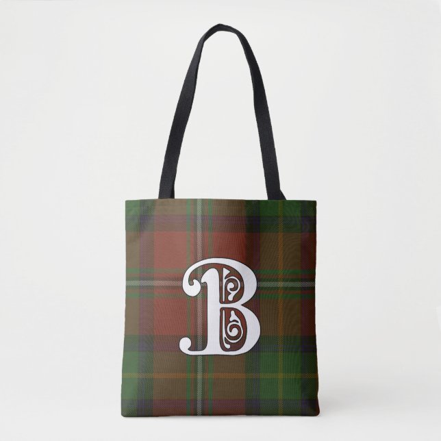 Tote Bag Boyd Clan Tartan Monogramme (Devant)