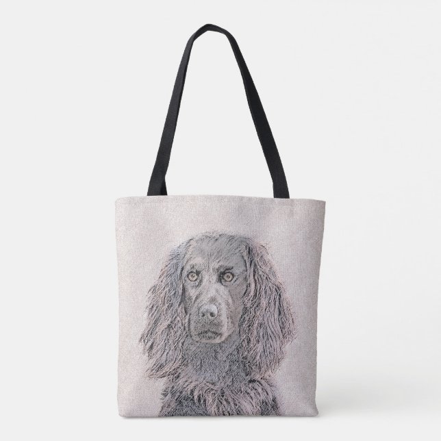 Tote Bag Boykin Spaniel Paining - Cute Original Dog Art (Dos)