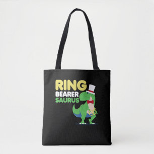 Tote Bag Boys Ring Bearer Dinosaur Rex Mariage Party