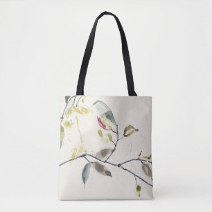 Tote Bag Branche feuille aquarelle