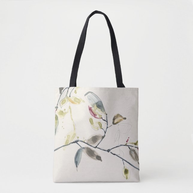 Tote Bag Branche feuille aquarelle (Devant)