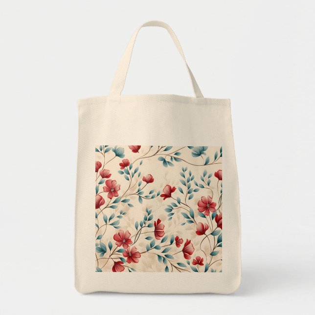 Tote Bag Branche florale botanique élégante (Devant)