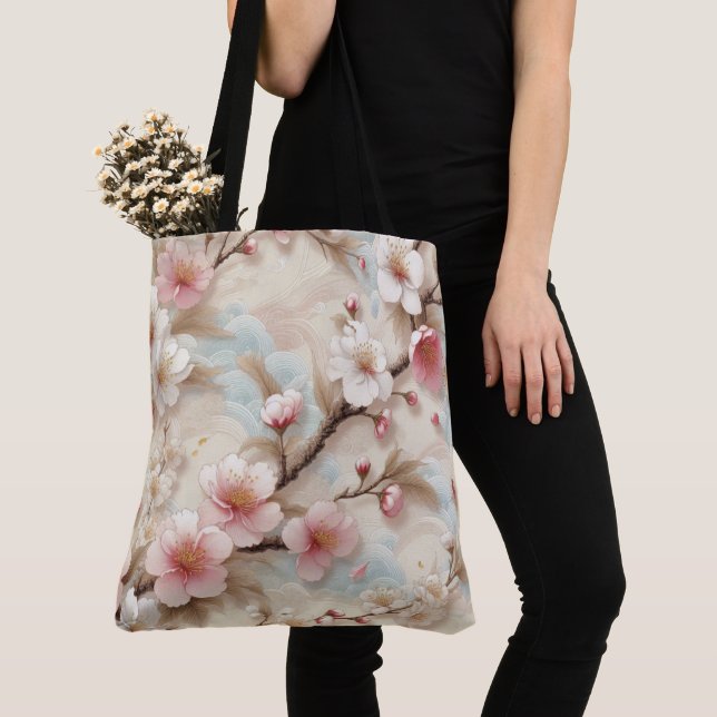Tote Bag Branches de fleurs d'Apple (De près)