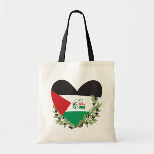 Tote Bag Branches du drapeau et de l'olivier palestiniens