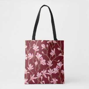 Tote Bag Branches Magnolia : Illustration Vintage florissan