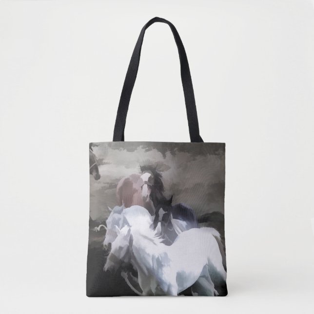 Tote Bag Breaking Away - Chevaux sauvages (Devant)