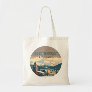 Tote Bag Breckenridge Colorado Montagnes de Neige Vintage R