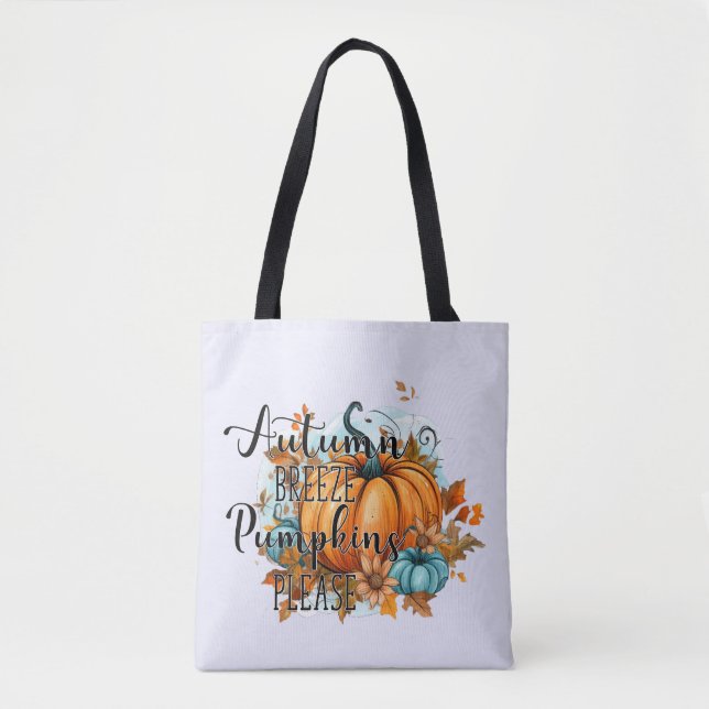 Tote Bag Breeze d'automne, Citrouilles S'il vous plaît - Co (Devant)