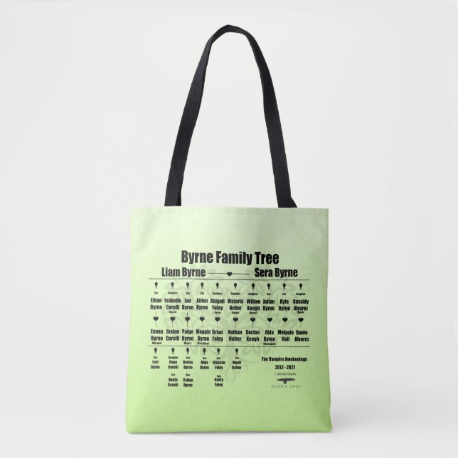 Tote Bag Brenda K Davies Vampire Awakenings Family Tree (Devant)