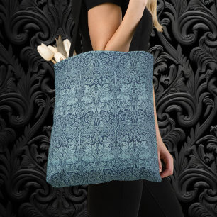 Tote Bag Brer Rabbit par William Morris Motif textile bleu