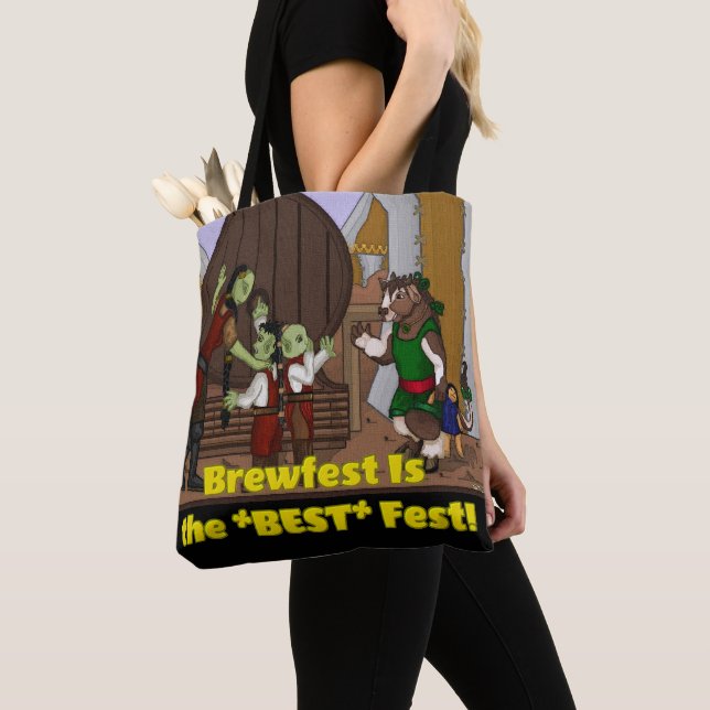 Tote Bag Brewfest Est La Meilleure Fête (Épaule) : (De près)