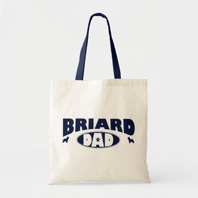 Tote Bag Briard papa (Devant)