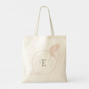 Tote Bag Bridal Party Art nouveau papillon rose Initiales