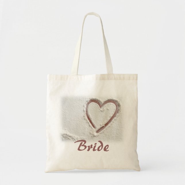 Tote Bag Bride Beach Heart of Sand (Devant)