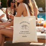 Tote Bag Bride Club Bachelorette Weekend Favor Name<br><div class="desc">This personalized name tote bag design is made for bachelorette weekends that feel organized, stylish, and fun. The bride club wording and cocktail illustration set the tone for a cohesive group experience, from welcome bags to poolside drinks and evening plans. It’s an easy way to tie the weekend together and...</div>