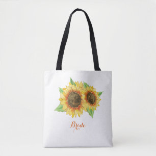 Tote Bag Bride de couleur d'eau de tournesol