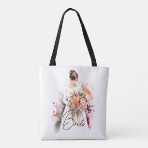 Tote Bag Bride en aquarelle   MARIAGE