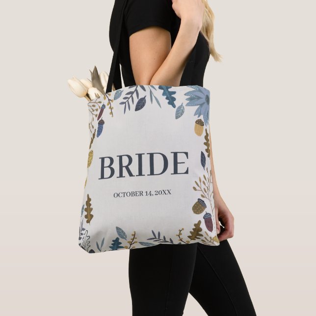 Tote Bag Bride rustique feuilles d'automne mariage de autom (De près)