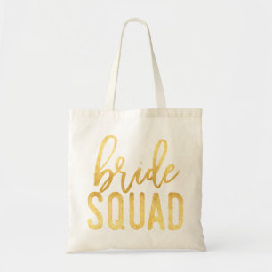Tote Bag Bride Squad Gold