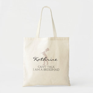 Tote Bag Bridesmaid Bachelorette de script minimaliste mo