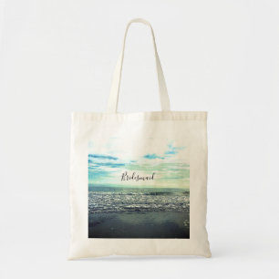 Tote Bag Bridesmaid Gift Party Favor Beach Océan Abstrait