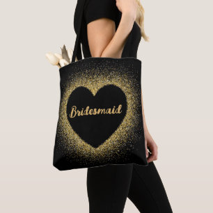 Tote Bag Bridesmaid Gold Parties scintillant Élégant Mariag