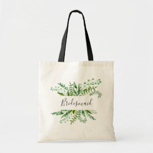 Tote Bag Bridesmaid. Mariage botanique aquarelle