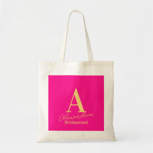 Tote Bag Bridesmaid Personnalisé Monogramme Moderne