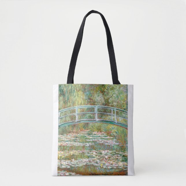 Tote Bag Bridge over a Pond of Water Lilies by Claude Monet (Devant)