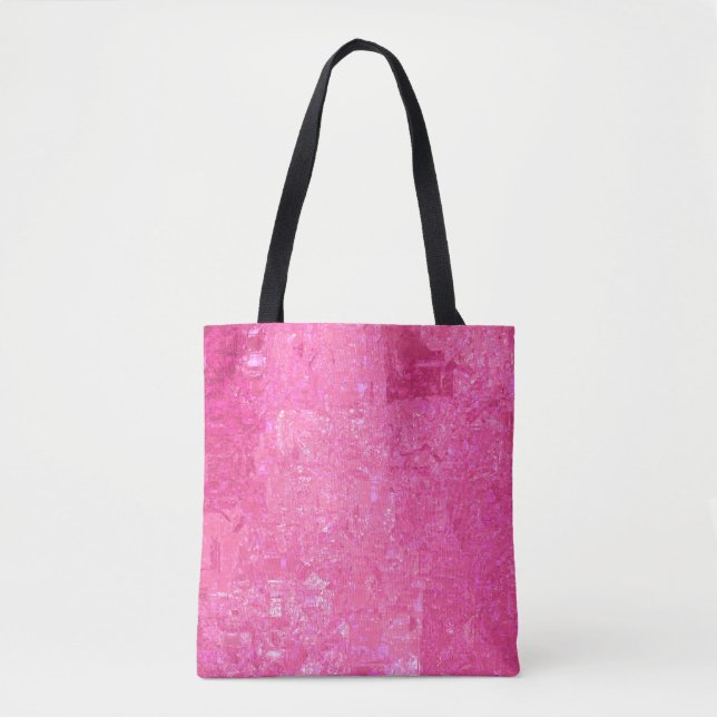 Tote Bag Bright abstract mosaic pink background with gloss (Devant)