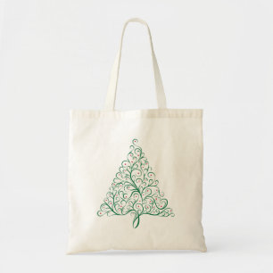 Tote Bag Bright Christmas Tree Soll en rouge et vert