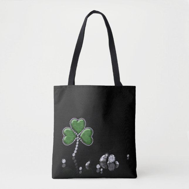 Tote Bag Brilliant Happy St. Patrick's Day Diamonds (Devant)