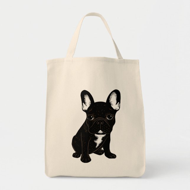 Tote Bag Brindle French Bulldog (Devant)