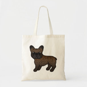 Tote Bag Brindle French Bulldog mignon chien de dessin