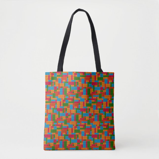 Tote Bag Brique de construction colorée (Devant)