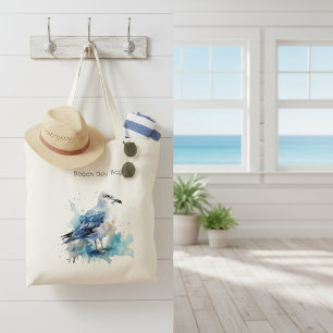 Tote Bag Brise océanique : Aquarelle Mouette