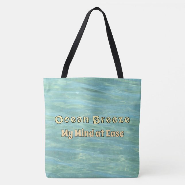 Tote Bag Brise Océanique, Esprit Paisible Vibes Calmes (Devant)