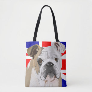 Tote Bag Britanniques Bulldog avec Union Jack