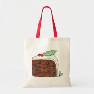 Tote Bag British Christmas Cake Slice Festive Gastronomie d