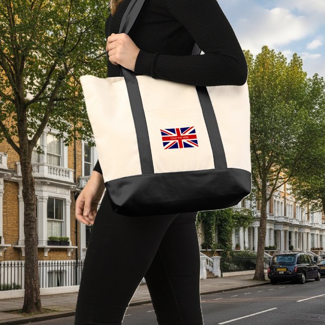 Tote Bag British Union Jack flag custom impulse (union jack tote bag)
